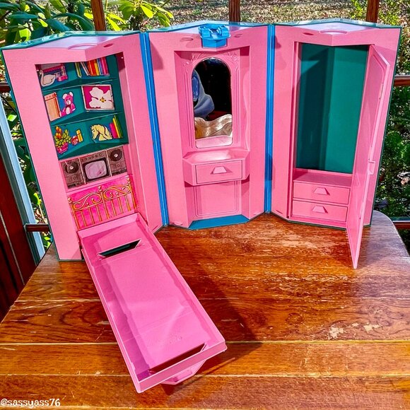 🆕VTG▪️1984 BARBIE Home & Office Foldable Playset W 12 Piece Furniture & Access - Picture 2 of 14